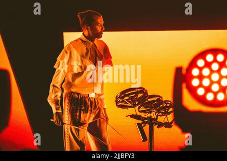 20/07/2022 - der belgische Rapper und Produzent STROMAE spielt live beim Milano Summer Festival / Ippodromo SNAI, Italien Stockfoto