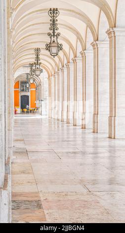 Die wichtigste der Hauptstadt Portugals. Yhe Commerce Square, Lissabon. Stockfoto