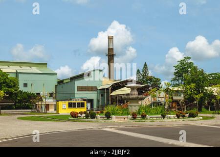 17. Juli 2022: Der Suantou Sugar Factory Cultural Park, auch bekannt als Zhecheng Cultural Park, ist ein Mehrzweckpark in Chiayi, Taiwan. Es wurde im Jahr 1906 gebaut Stockfoto