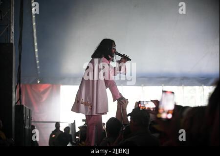 24. Juli 2022, Sheffield, South Yorkshire, USA: Elvana Performing at Tramlines Festival , Großbritannien , 24.07.2022 (Bildquelle: © Robin Burns/ZUMA Press Wire) Stockfoto