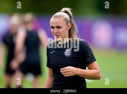 Englands Georgia Stanway während einer Trainingseinheit im Lensbury Resort, Teddington. Bilddatum: Montag, 25. Juli 2022. Stockfoto