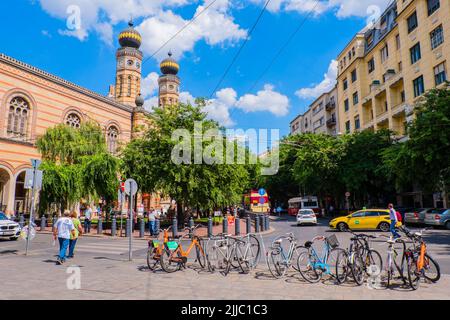 Dohany utca, Budapest, Ungarn Stockfoto