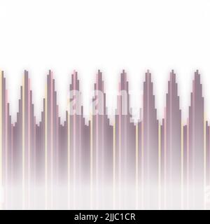 Abstrakt Bunte Illustration des stilisierten Klangfrequenzequalizers Element Regenbogenlinien und Welle auf einem einfachen Hintergrund und Tapete Stockfoto