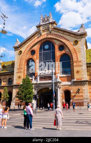 Nagy Vásárcsarnok, Große Markthalle, Belvaros, Budapest, Ungarn Stockfoto