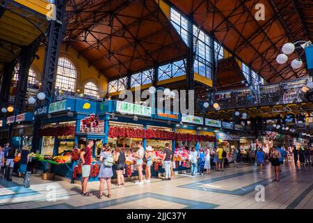Nagy Vásárcsarnok, Große Markthalle, Belvaros, Stockfoto