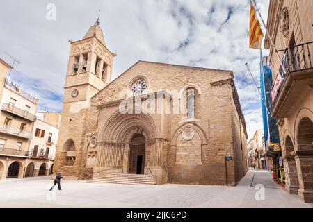 Kirche Santa Maria de Agramunt, Agramunt, Lleida, Spanien Stockfoto