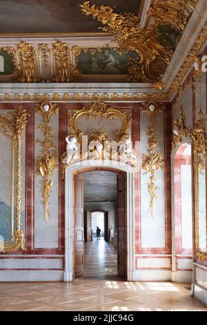 Rundale Palace Lettland, ein restaurierter Barockpalast aus dem 18.. Jahrhundert, innen, Stockfoto