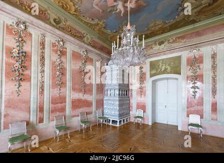 Rundale Palace Lettland, ein restaurierter Barockpalast aus dem 18.. Jahrhundert, innen, Stockfoto