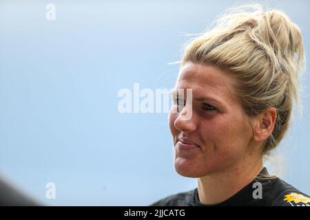 Fileboto vom 31-05-2022 der Engländerin Millie Bright, von der Karen Carney glaubt, dass ein Sieg in England bei der Euro 2022 zu einem Weltklasse-Status führen wird. Bilddatum: Dienstag, 31. Mai 2022. Ausgabedatum: Montag, 25. Juli 2022. Stockfoto