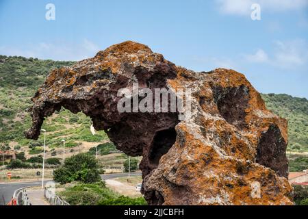 Sardinien Boccia dell Elefante Elefantenfelsen | Sardinien Boccia dell Elefante Elefantenfelsen. Italien Stockfoto