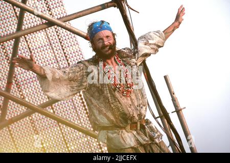 Roma, Italien. 23.. Juli 2022. Der italienische Sänger Jovanotti Pseudonym von Lorenzo Cherubini während des Konzerts am Strand von Marina di Cerveteri. (Rom Italien. 23. Juli 2022 Quelle: dpa/Alamy Live News Stockfoto