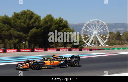 Le Castellet, Frankreich. 24.. Juli 2022. LE CASTELLET, FRANKREICH, Circuit Paul Ricard 24. JULI 2022; # 4, Lando NORRIS, GBR, McLaren F1 Team, MCL35M, Mercedes-Motor, Kredit: SPP Sport Pressefoto. /Alamy Live News Stockfoto