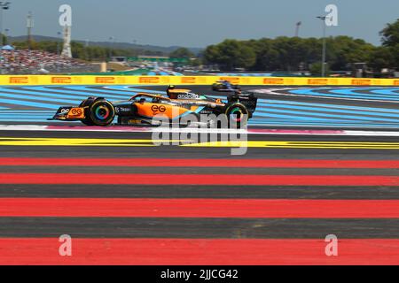 Le Castellet, Frankreich. 24.. Juli 2022. LE CASTELLET, FRANKREICH, Circuit Paul Ricard 24. JULI 2022; # 4, Lando NORRIS, GBR, McLaren F1 Team, MCL35M, Mercedes-Motor, Kredit: SPP Sport Pressefoto. /Alamy Live News Stockfoto