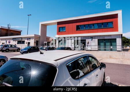 Dorking Surrey Hills London, Großbritannien, Juli 24 2022, Dorking Wanderers FC Meadowbank Football Ground Stockfoto