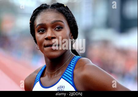 Porträt der Sprinterin Dina Asher-Smith, UK Athletics, British Athletic Championship Stockfoto