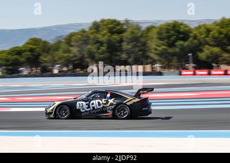 Le Castellet, Frankreich. 22.. Juli 2022. #13 Florian Latorre (F, CLRT), Porsche Mobil 1 Supercup auf dem Circuit Paul Ricard am 22. Juli 2022 in Le Castellet, Frankreich. (Foto von HIGH TWO) Quelle: dpa/Alamy Live News Stockfoto