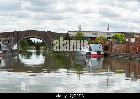 Vereinigtes Königreich Kanalnetz vom Grand Union Canal Stockfoto