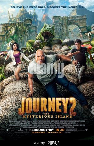 VANESSA HUDGENS, Dwayne Johnson, Josh Hutcherson, Reise 2: Die geheimnisvolle Insel, 2012 Stockfoto