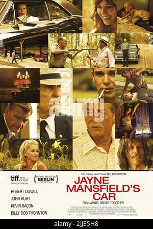 ROBERT DUVALL, Billy Bob Thornton, John Hurt, Kevin Bacon FILM POSTER, Jayne Mansfield'S AUTO, 2012 Stockfoto