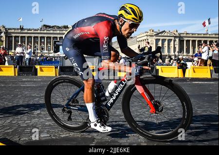 Paris, Frankreich - 24. Juli 2022, Daniel MARTINEZ (Kolumbien) vom Team INEOS GRENADIERE während der Tour de France 2022, Radrennen Etappe 21, Paris La Defense Arena - Paris Champs-Elysees (116 km) am 24. Juli 2022 in Paris, Frankreich - Foto: Matthieu Mirville/DPPI/LiveMedia Stockfoto