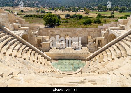 Weitwinkelfoto der antiken Stadt Patara. Stockfoto