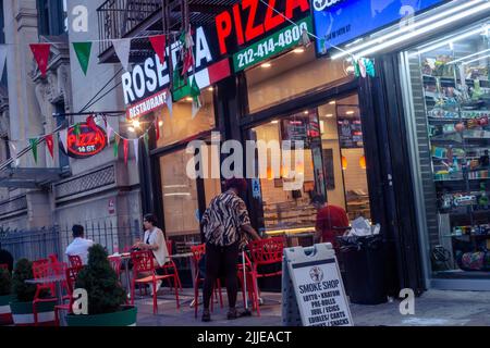 Pizzeria Rosetta Pizza im Stadtteil Greenwich Village in New York am Dienstag, den 19. Juli 2022. (© Richard B. Levine) Stockfoto