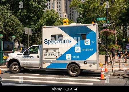 Ein Spectrum Van in New York am Freitag, den 22. Juli 2022. (© Richard B. Levine) Stockfoto