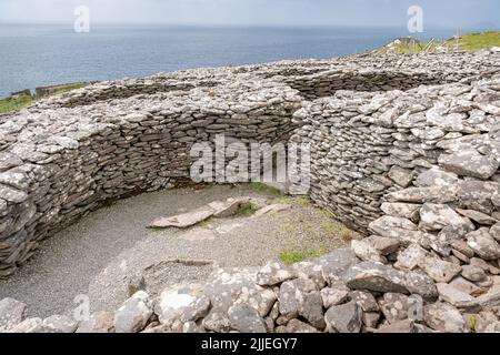 Cashel Murphy, ein befestigtes Dorf auf der Halbinsel Slea Head, County Kerry, Irland Stockfoto