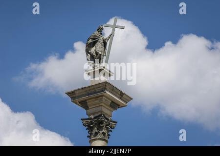 Säule von König Sigismund III Vasa auf dem Schlossplatz in der Altstadt von Warschau, Hauptstadt von Polen Stockfoto