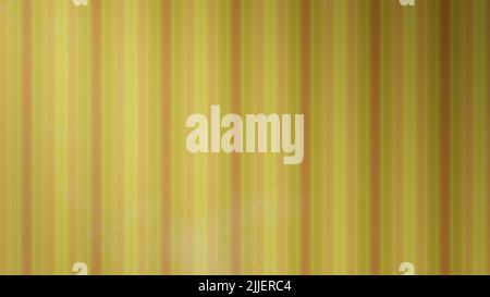 3D Rendern. Tapete für Wand mit einem Muster von vertikalen Linien in grün und orange. Grün-weiß gestreifte Textur. Grün- und orangefarbenes Streifenmuster für Stoff oder Dessin. Gelbe, grüne, orangefarbene vertikale Linien. Stockfoto
