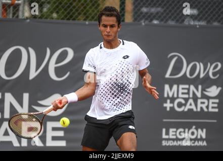 Juan Pablo Varillas (Peru). Legión Sudamericana Challenger, Buenos Aires II. Club Náutico Hacoaj. Stockfoto