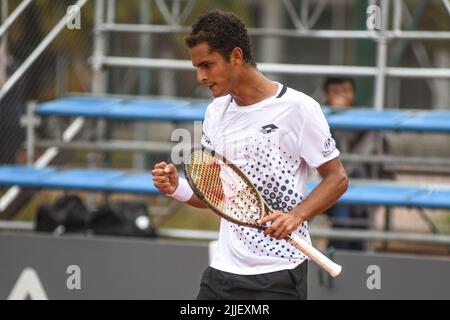 Juan Pablo Varillas (Peru). Legión Sudamericana Challenger, Buenos Aires II. Club Náutico Hacoaj. Stockfoto