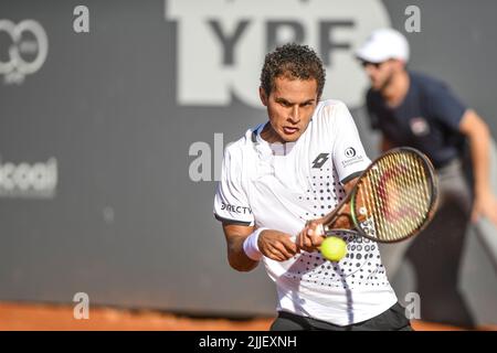 Juan Pablo Varillas (Peru). Legión Sudamericana Challenger, Buenos Aires II. Club Náutico Hacoaj. Stockfoto