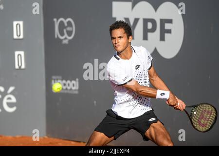 Juan Pablo Varillas (Peru). Legión Sudamericana Challenger, Buenos Aires II. Club Náutico Hacoaj. Stockfoto