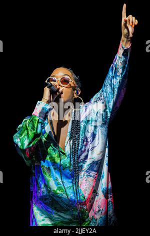 Anfiteatro del Vittoriale Italien 25. Juli 2022 H.E.R. live im Gardone Riviera Brescia © Andrea Ripamonti / Alamy Stockfoto