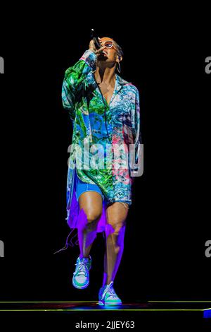 Anfiteatro del Vittoriale Italien 25. Juli 2022 H.E.R. live im Gardone Riviera Brescia © Andrea Ripamonti / Alamy Stockfoto