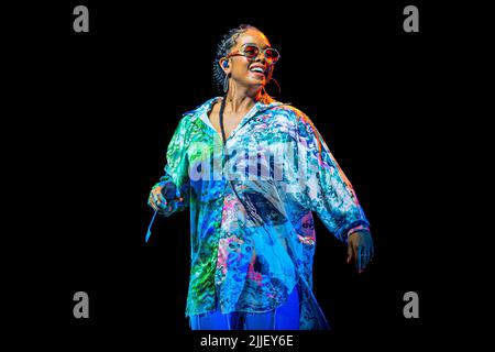 Anfiteatro del Vittoriale Italien 25. Juli 2022 H.E.R. live im Gardone Riviera Brescia © Andrea Ripamonti / Alamy Stockfoto