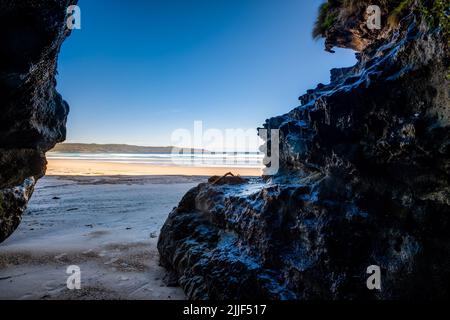 Cave Beach im Booderee National Park. Stockfoto