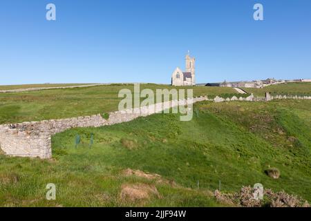 St. Helen's Church, Lundy, Großbritannien Stockfoto