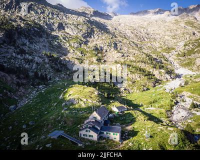 Benasque Valley, Huesca, Gebirge der Pyrenäen, Spanien Stockfoto