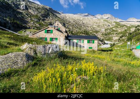 Benasque Valley, Huesca, Gebirge der Pyrenäen, Spanien Stockfoto