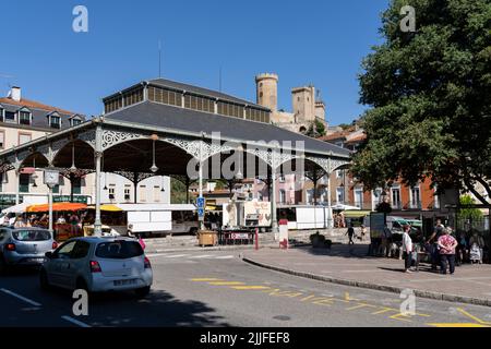 Foix, Departement Ariège, Österreich, Pyrenäen, Frankreich Stockfoto