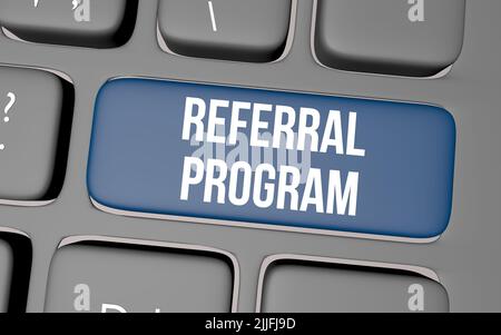 3D Darstellung der Tastatur des entsprechenden Programms wiedergeben Stockfoto