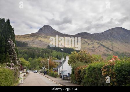 Das Dorf glencoe im schottischen Hochland Stockfoto