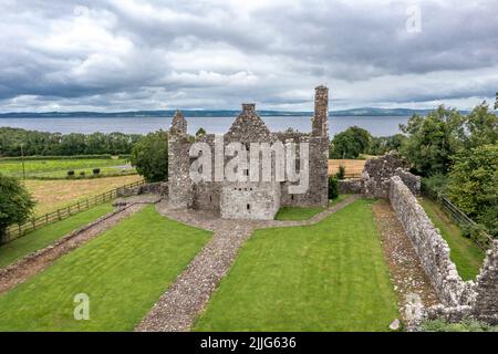 Das wunderschöne Tully Castle von Enniskillen, County Fermanagh in Nordirland. Stockfoto