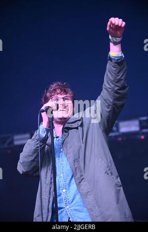 Yard Act beim Tramlines Festival , Großbritannien , 24.07.2022 Stockfoto