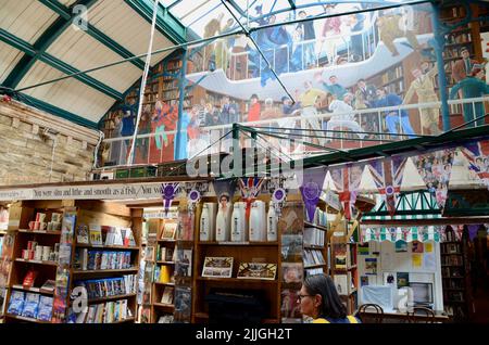 Tauschhandel Bücher alnwick northumberland england Großbritannien 2022 Stockfoto