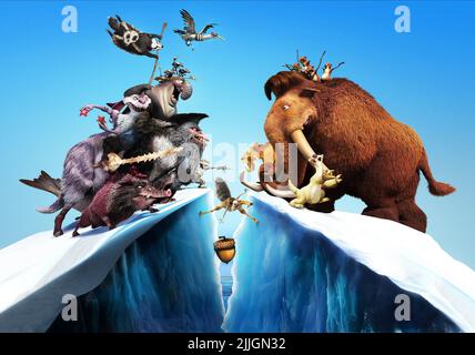 SCRAT, Diego, Manny, Sid, EISZEIT: KONTINENTALDRIFT, 2012 Stockfoto