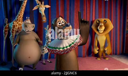 MELMAN, GLORIA, Marty, Stefano, ALEX, Madagaskar 3:'s Most Wanted, 2012 EUROPA Stockfoto