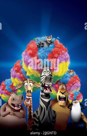 GLORIA, MELMAN, Marty, ALEX, Madagaskar 3:'s Most Wanted, 2012 EUROPA Stockfoto